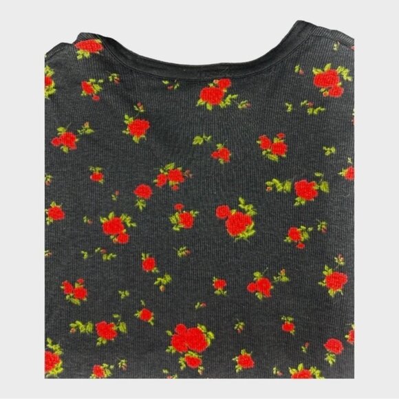 Wild Fable Cropped Henley Long Sleeve Shirt Size M - Picture 7 of 9